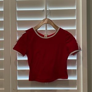 Red and white stripes crop top!